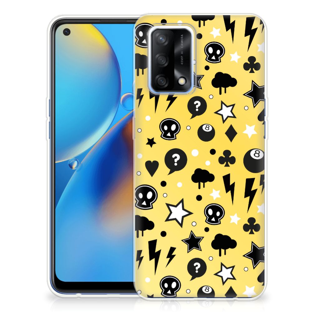 Silicone Back Case OPPO A74 4G Punk Geel