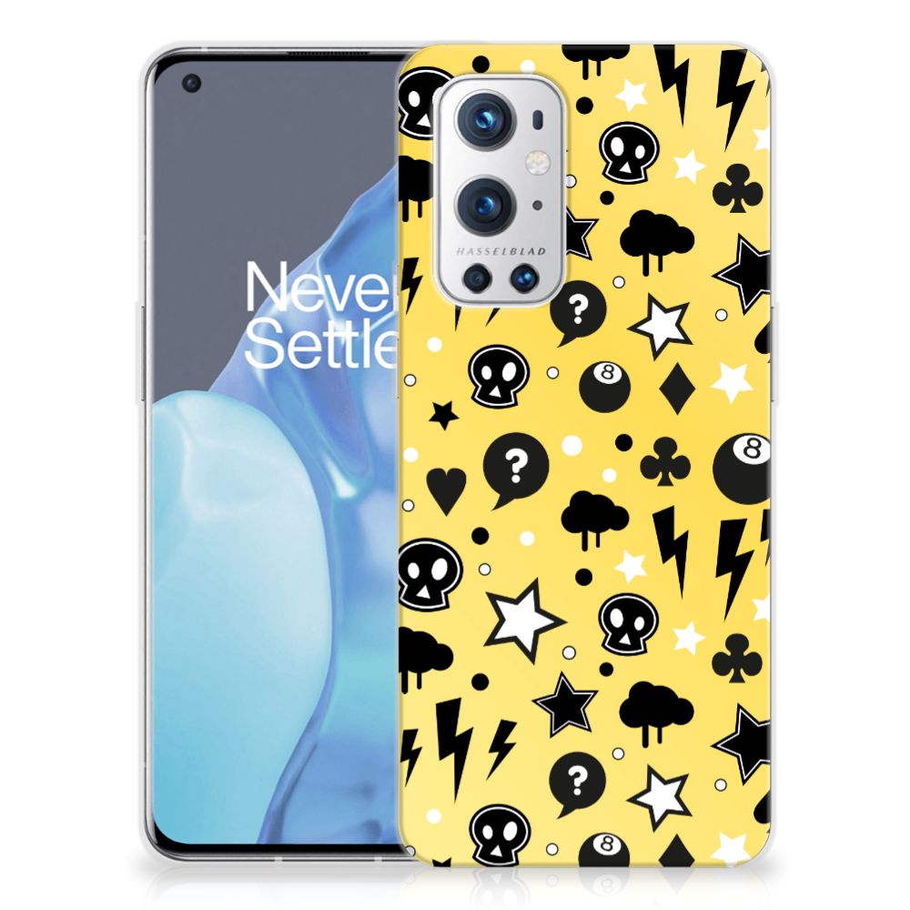 Silicone Back Case OnePlus 9 Pro Punk Geel