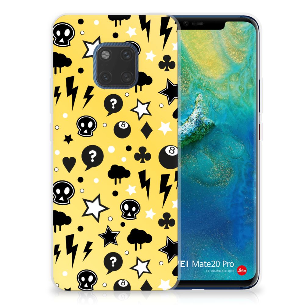 Silicone Back Case Huawei Mate 20 Pro Punk Geel