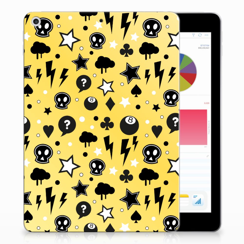 Apple iPad 9.7 2018 | 2017 Uniek Tablethoesje Punk Yellow