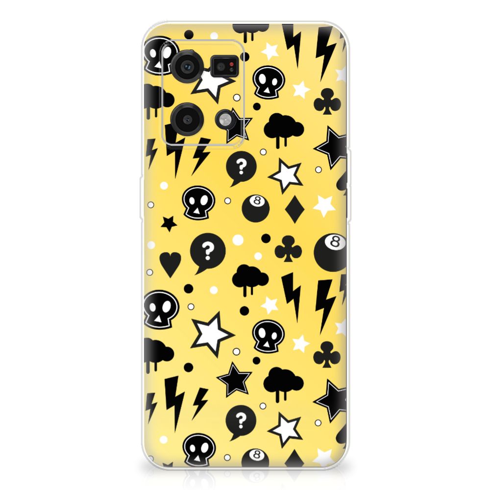 Silicone Back Case OPPO Reno7 4G Punk Geel