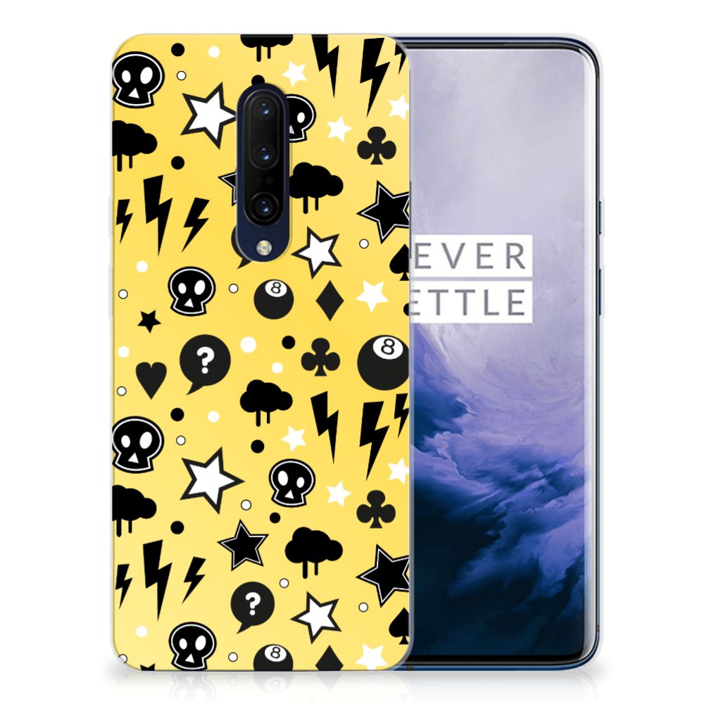 Silicone Back Case OnePlus 7 Pro Punk Geel