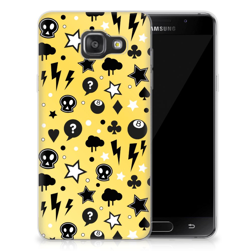 Silicone Back Case Samsung Galaxy A3 2016 Punk Geel