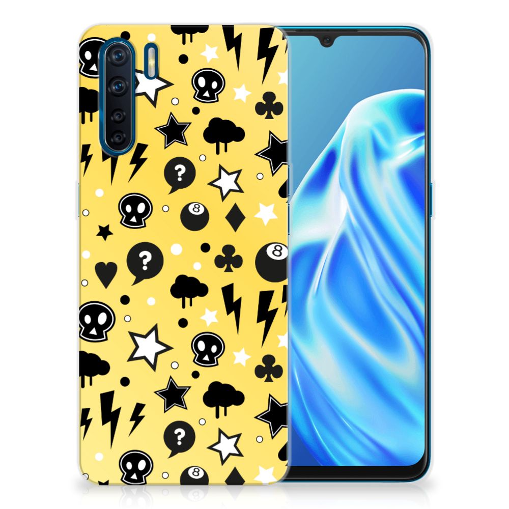 Silicone Back Case OPPO A91 Punk Geel