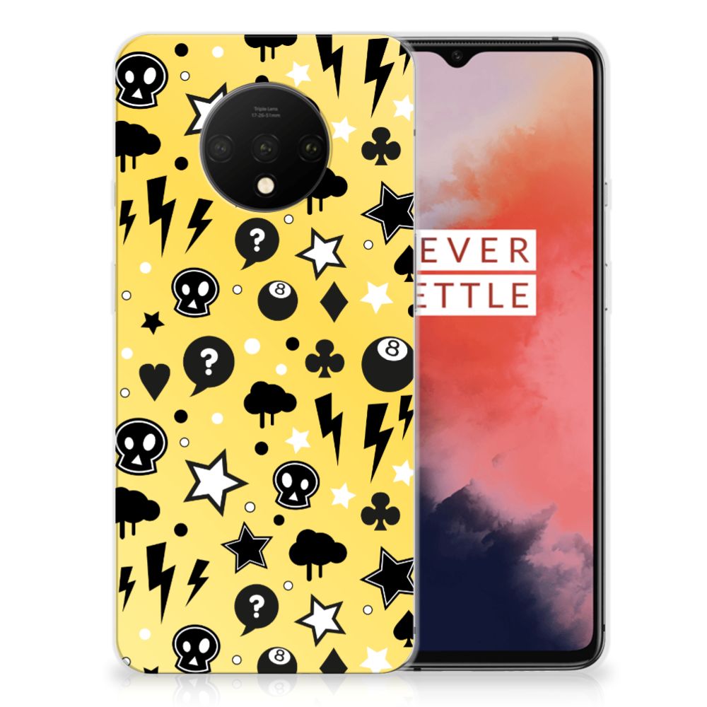 Silicone Back Case OnePlus 7T Punk Geel