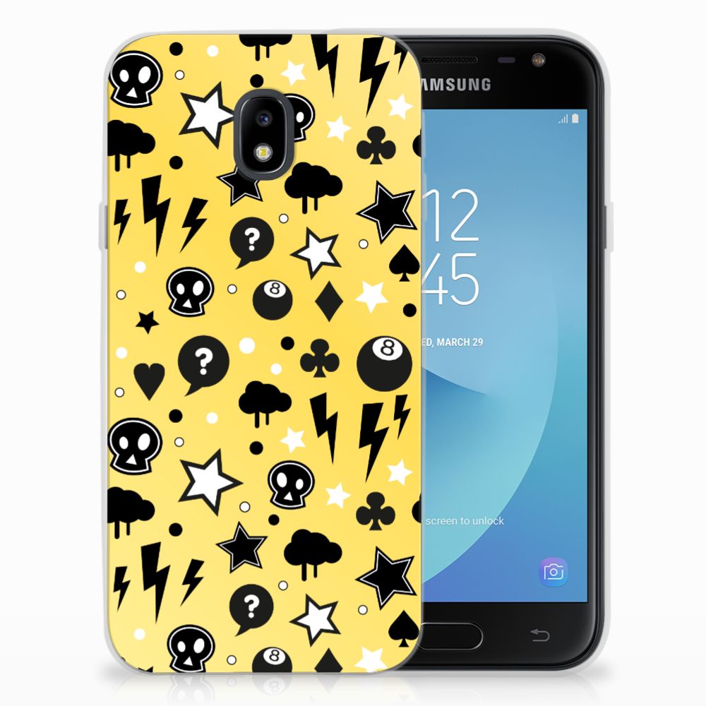 Silicone Back Case Samsung Galaxy J3 2017 Punk Geel