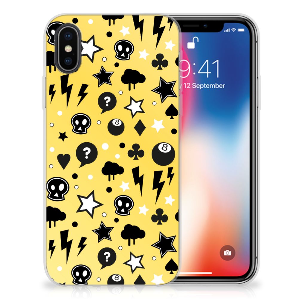 Silicone Back Case Apple iPhone X | Xs Punk Geel