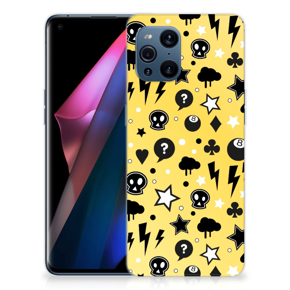 Silicone Back Case OPPO Find X3 | X3 Pro Punk Geel