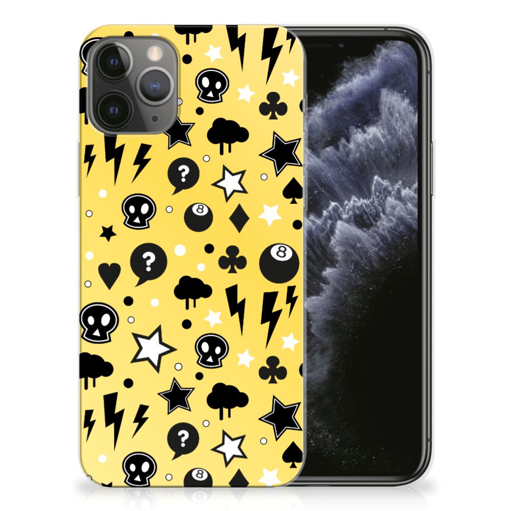 Silicone Back Case Apple iPhone 11 Pro Punk Geel