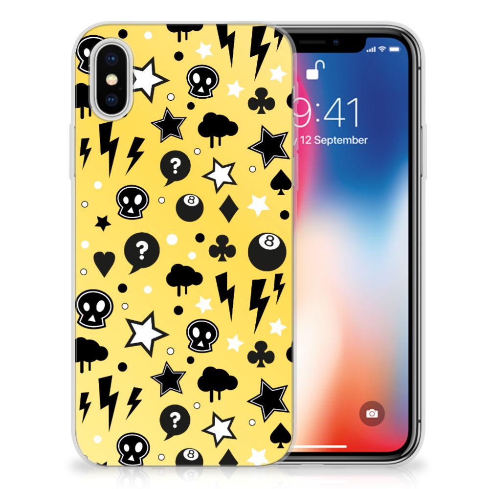 Silicone Back Case Apple iPhone X | Xs Punk Geel