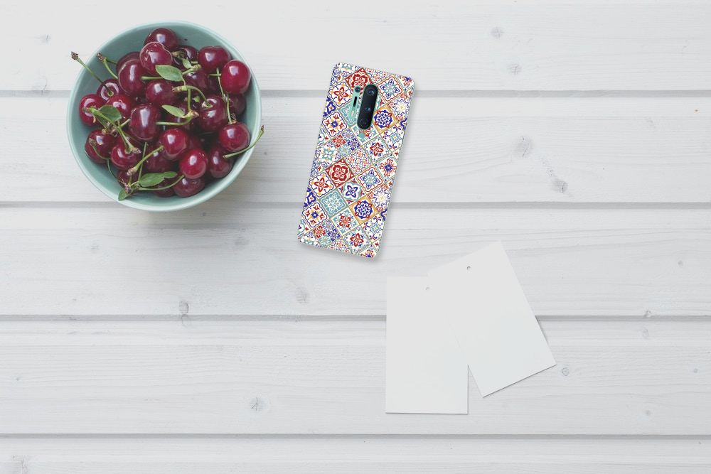 OnePlus 8 Pro TPU Siliconen Hoesje Tiles Color