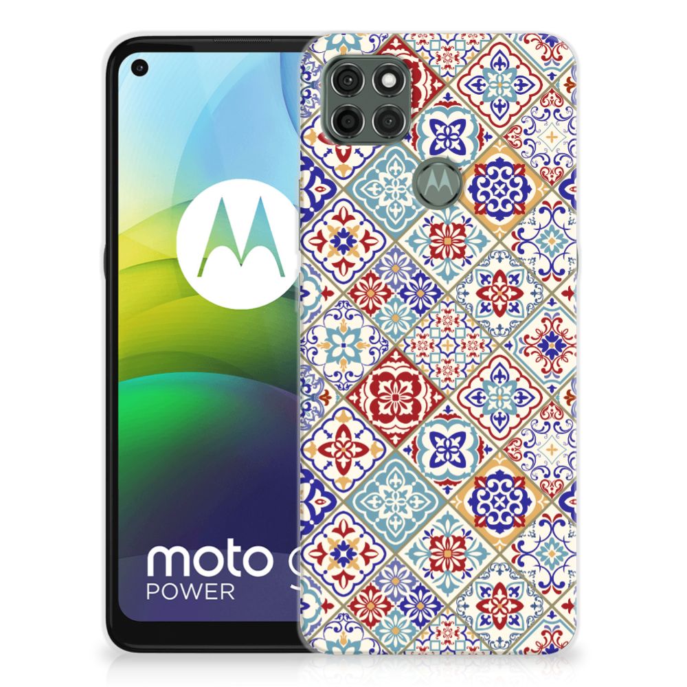 Motorola Moto G9 Power TPU Siliconen Hoesje Tiles Color