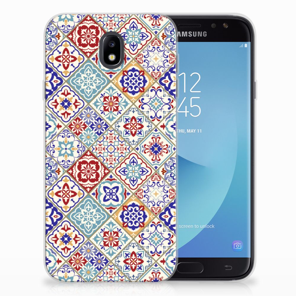 Samsung Galaxy J7 2017 | J7 Pro TPU Siliconen Hoesje Tiles Color