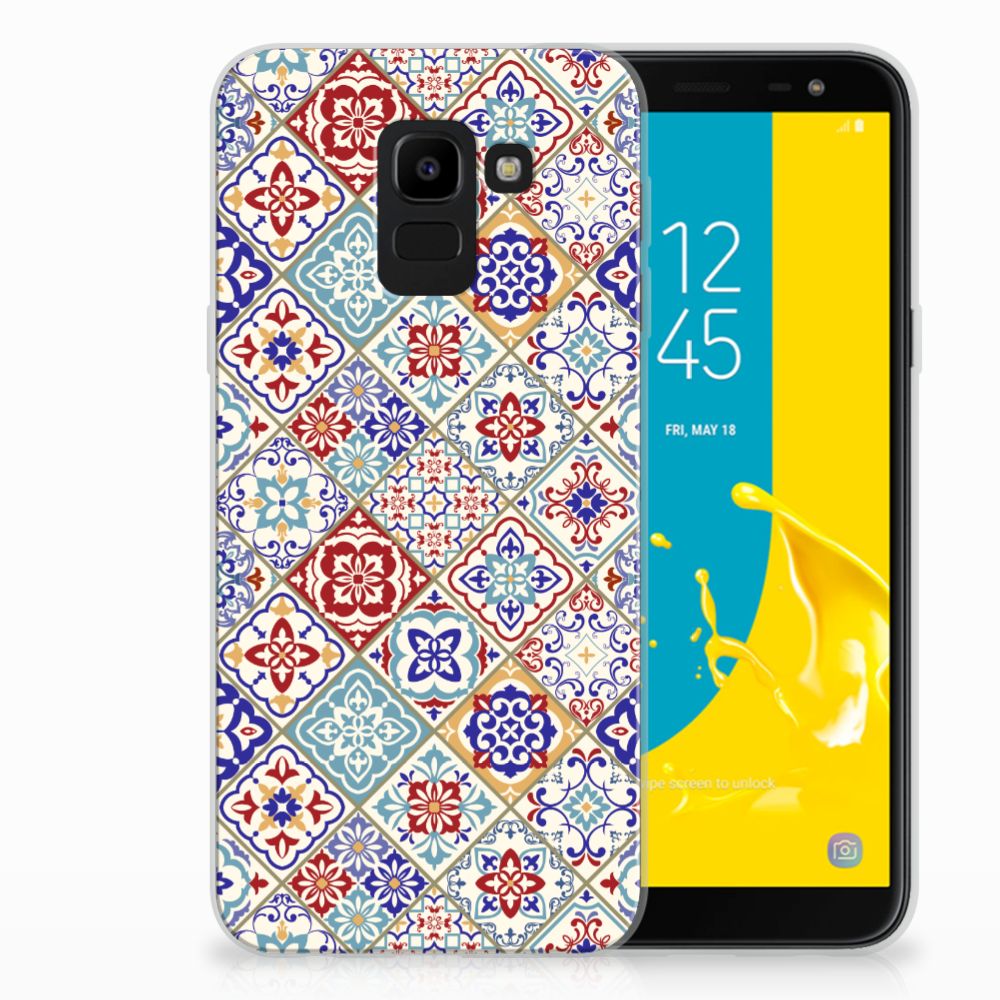 Samsung Galaxy J6 2018 TPU Siliconen Hoesje Tiles Color