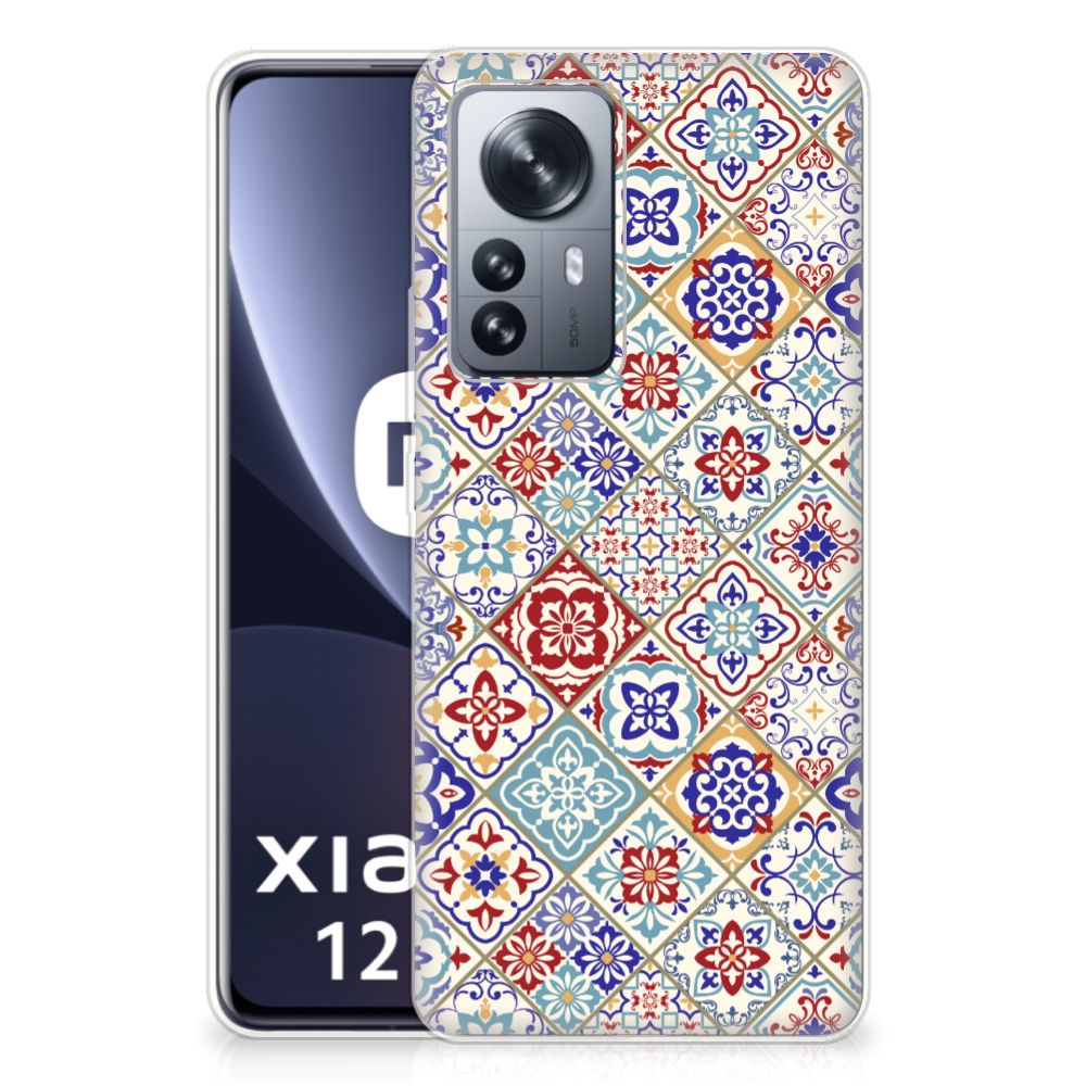 Xiaomi 12 Pro TPU Siliconen Hoesje Tiles Color