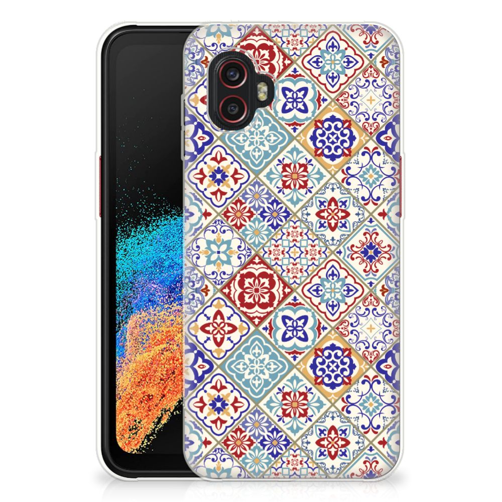 Samsung Galaxy Xcover 6 Pro TPU Siliconen Hoesje Tiles Color