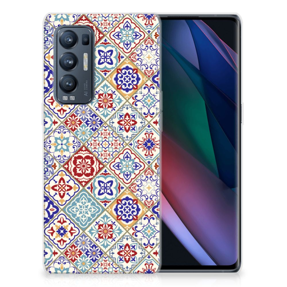 OPPO Find X3 Neo TPU Siliconen Hoesje Tiles Color