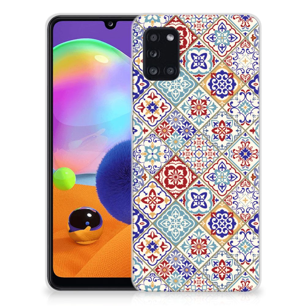 Samsung Galaxy A31 TPU Siliconen Hoesje Tiles Color