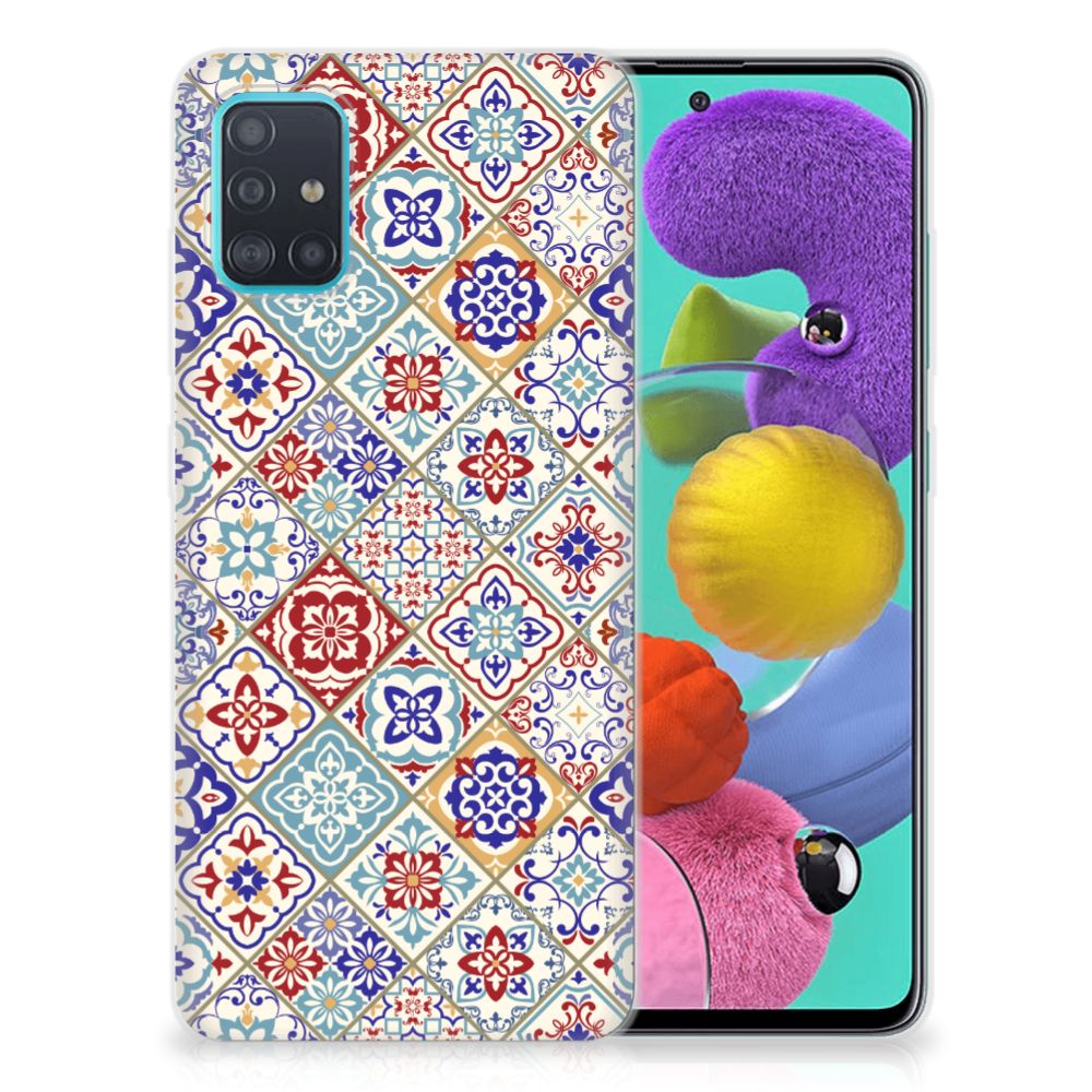 Samsung Galaxy A51 TPU Siliconen Hoesje Tiles Color