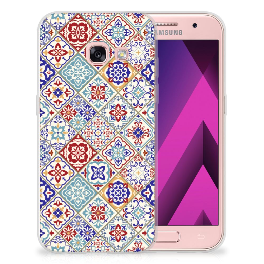 Samsung Galaxy A3 2017 TPU Siliconen Hoesje Tiles Color