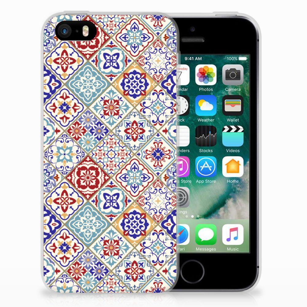 Apple iPhone SE | 5S TPU Siliconen Hoesje Tiles Color