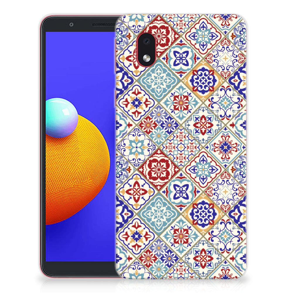 Samsung Galaxy A01 Core TPU Siliconen Hoesje Tiles Color