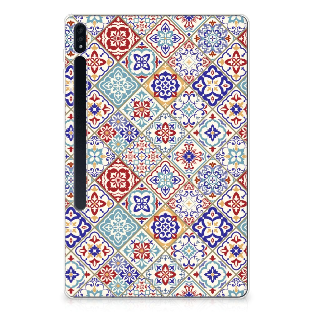 Samsung Galaxy Tab S7 Plus Tablet Back Cover Tiles Color