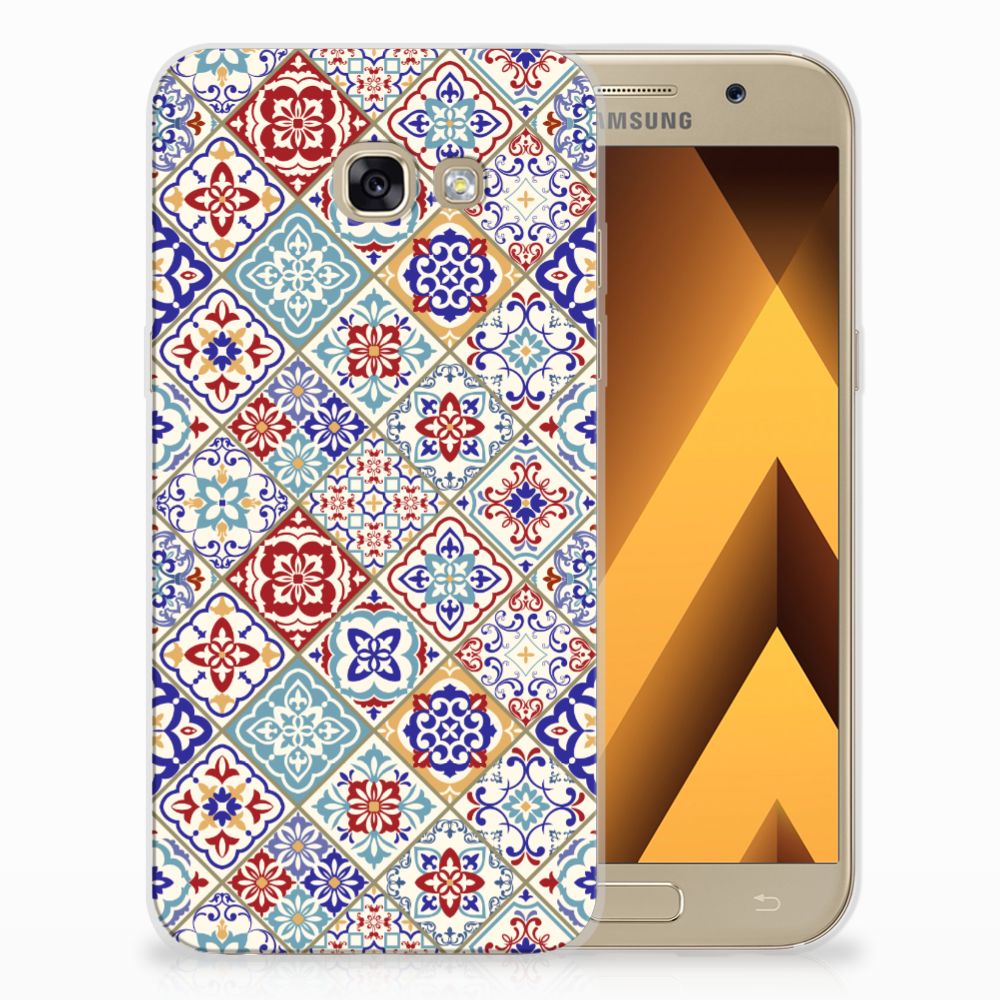 Samsung Galaxy A5 2017 TPU Siliconen Hoesje Tiles Color