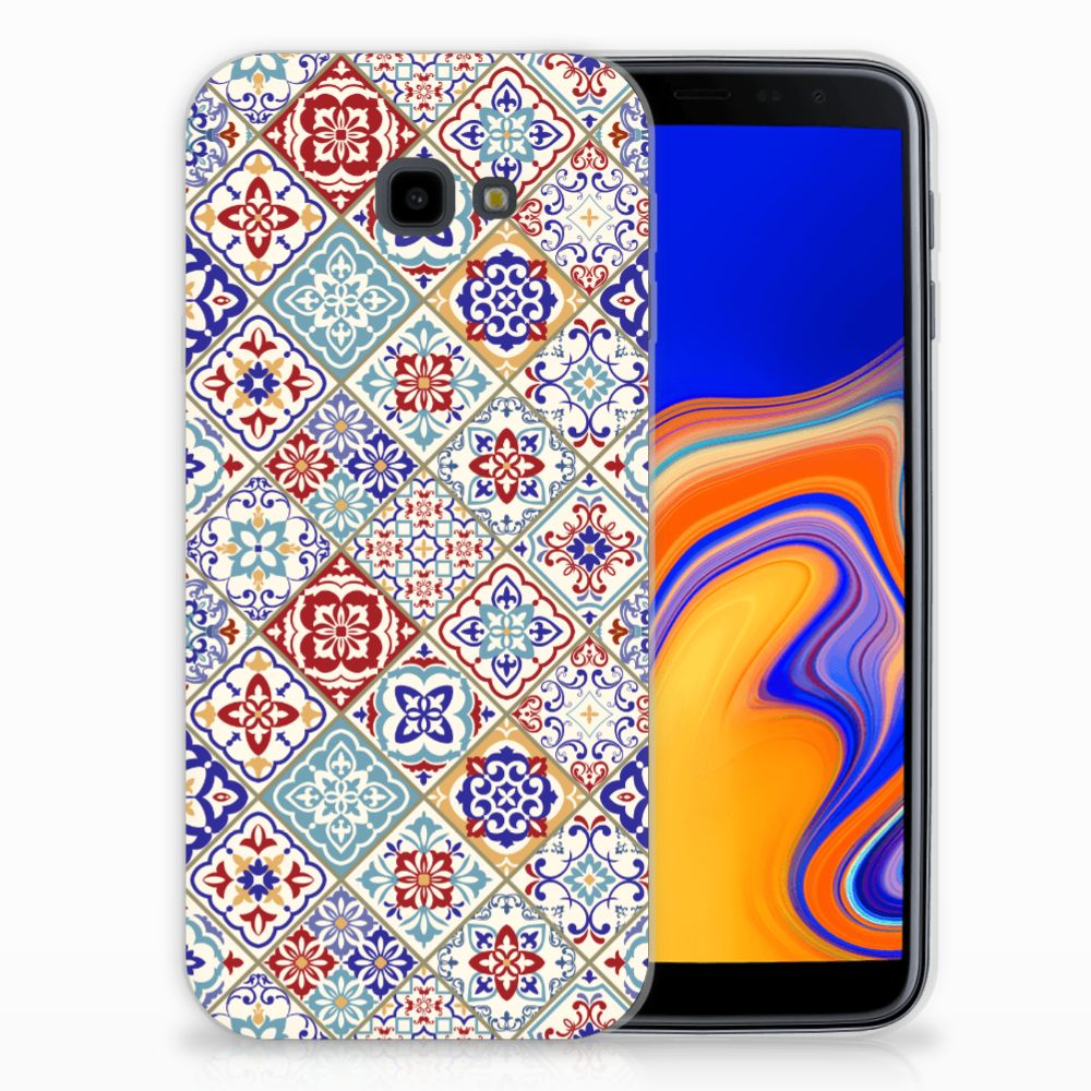 Samsung Galaxy J4 Plus (2018) TPU Siliconen Hoesje Tiles Color