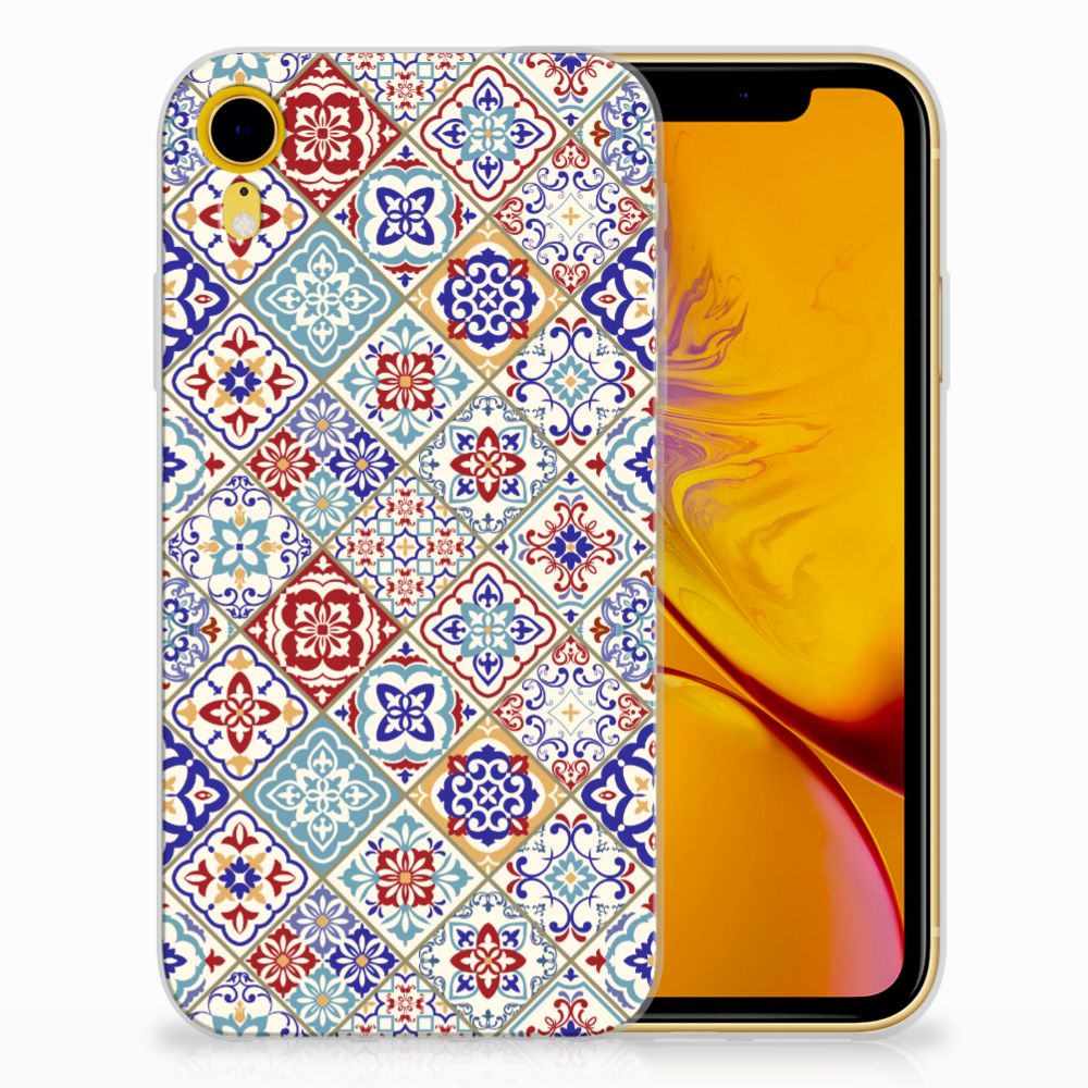 Apple iPhone Xr TPU Siliconen Hoesje Tiles Color