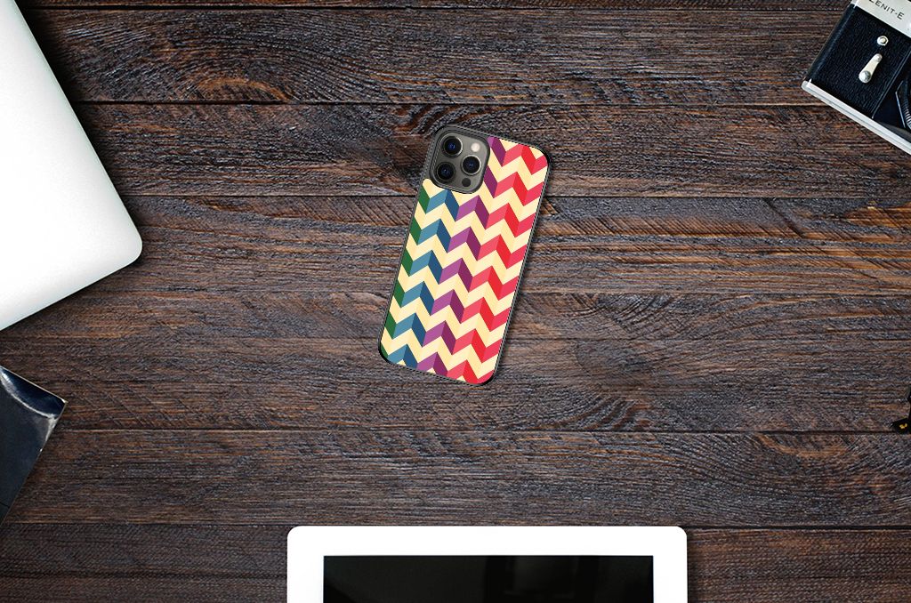 iPhone 12 Pro Max Bumper Case Zigzag Multi Color