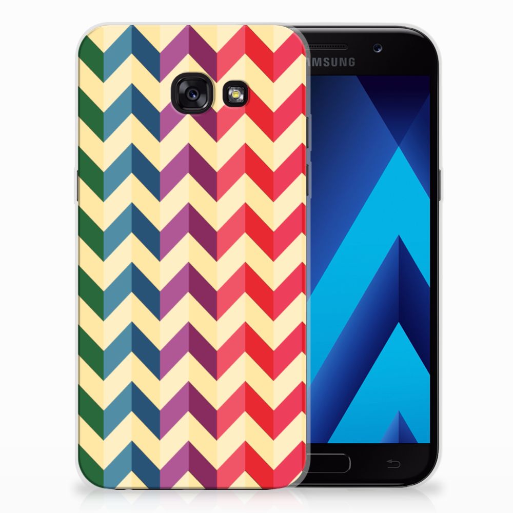Samsung Galaxy A5 2017 TPU bumper Zigzag Multi Color