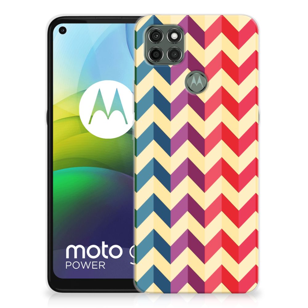 Motorola Moto G9 Power TPU bumper Zigzag Multi Color