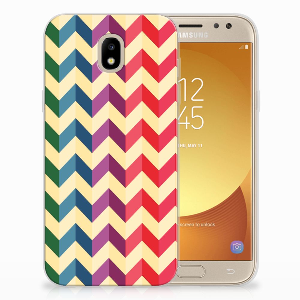 Samsung Galaxy J5 2017 TPU bumper Zigzag Multi Color