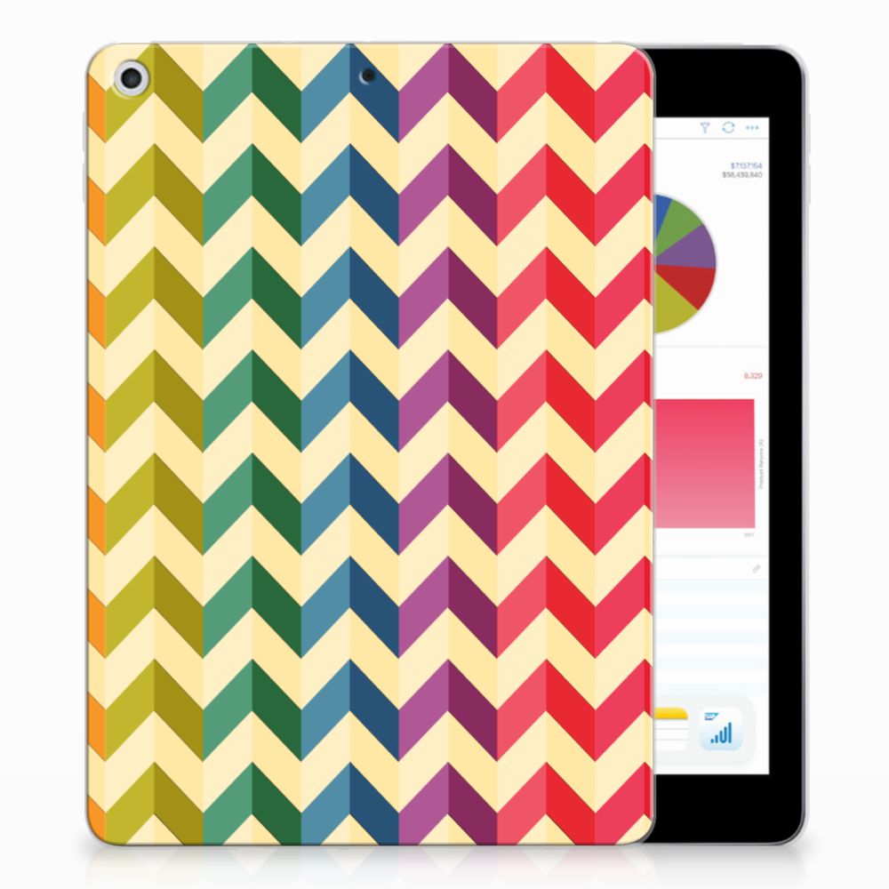 Apple iPad 9.7 2018 | 2017 Uniek Tablethoesje Zigzag Color