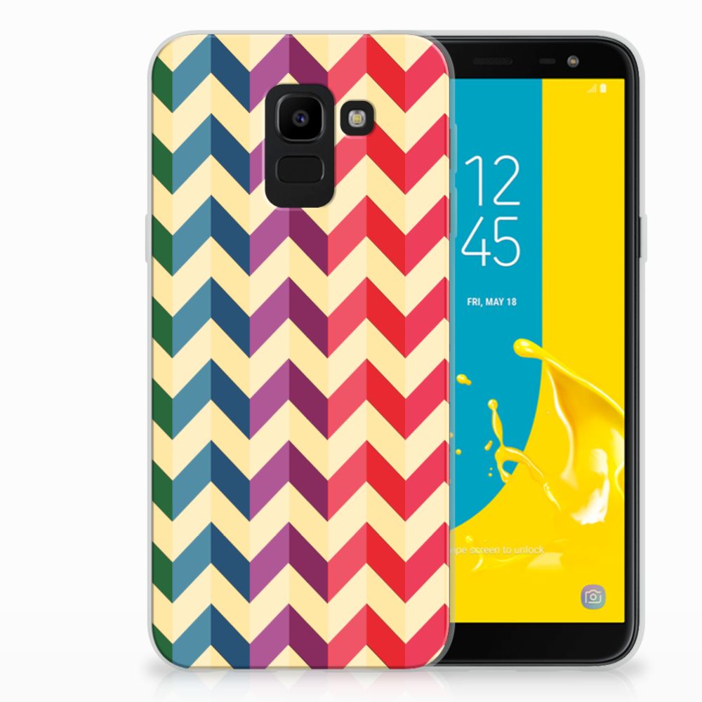 Samsung Galaxy J6 2018 TPU bumper Zigzag Multi Color