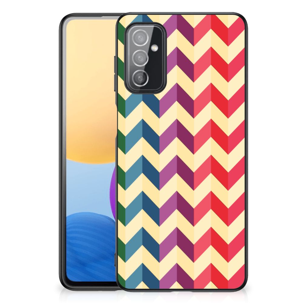 Samsung Galaxy M52 Back Case Zigzag Multi Color
