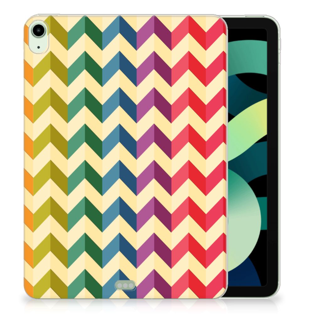 iPad Air (2020/2022) 10.9 inch Hippe Hoes Zigzag Multi Color