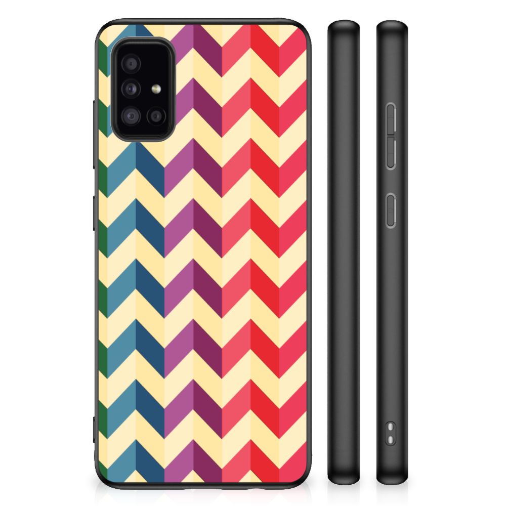 Samsung Galaxy A51 Bumper Case Zigzag Multi Color