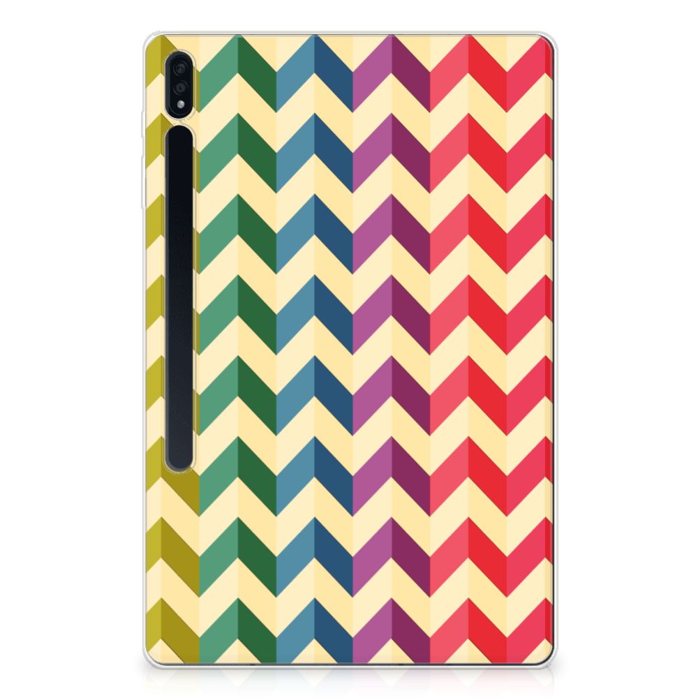 Samsung Galaxy Tab S7 Plus | S8 Plus Hippe Hoes Zigzag Multi Color