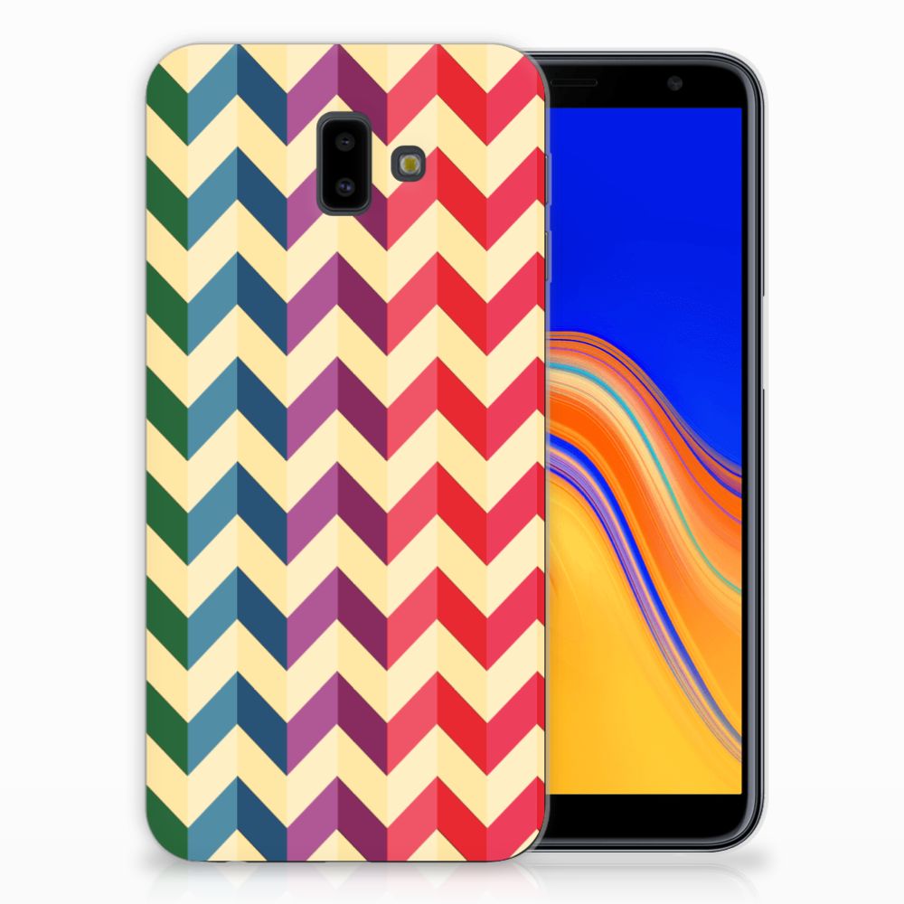 Samsung Galaxy J6 Plus (2018) TPU bumper Zigzag Multi Color