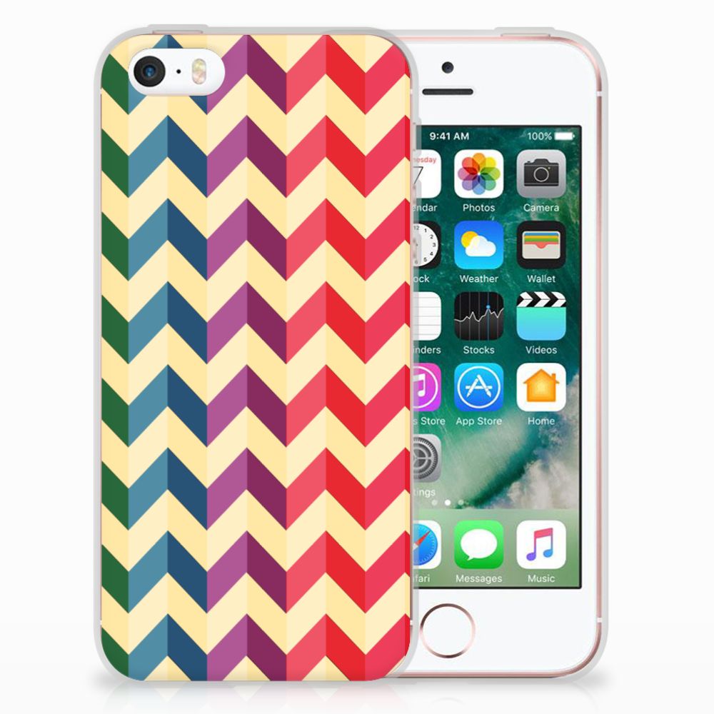 Apple iPhone SE | 5S TPU bumper Zigzag Multi Color