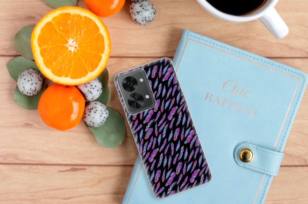 OnePlus Nord 2T TPU bumper Feathers Color