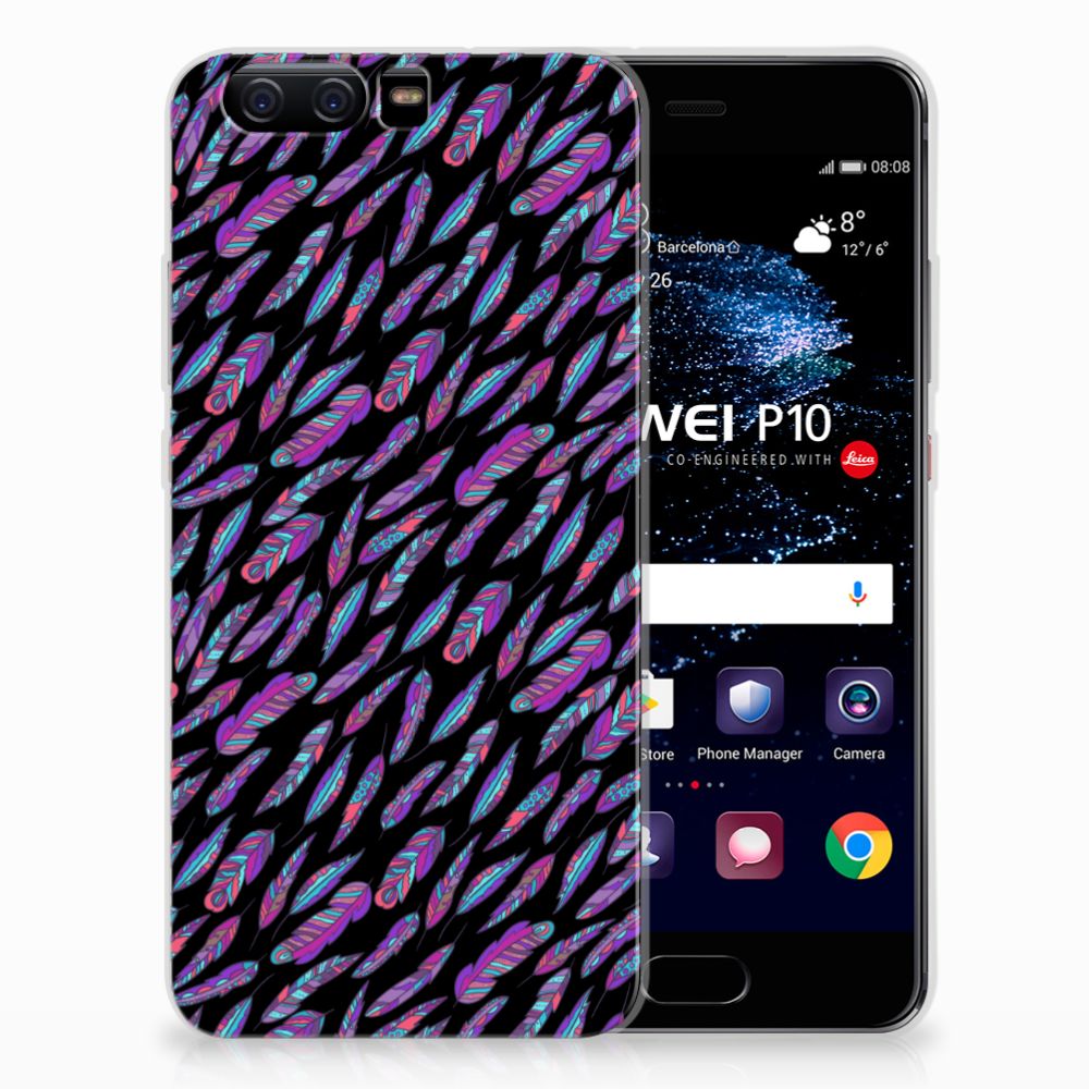 Huawei P10 TPU bumper Feathers Color