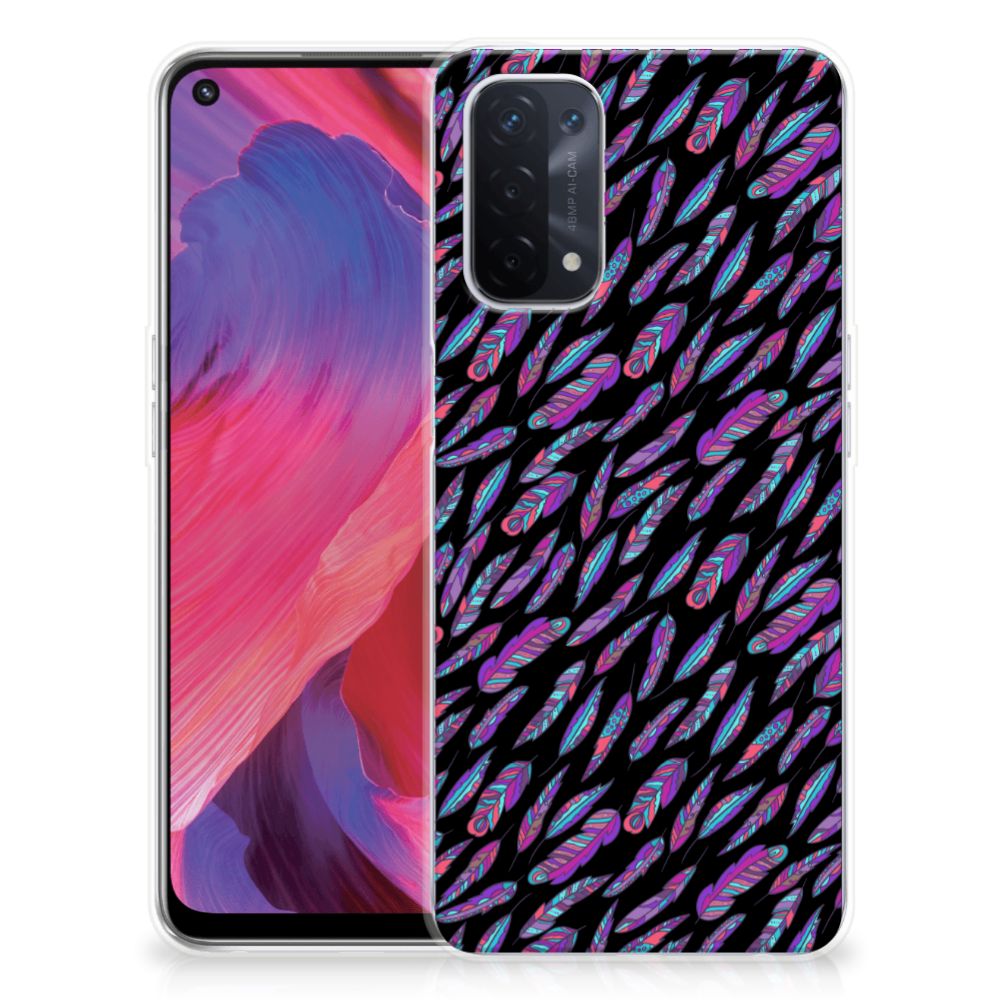 OPPO A93 5G TPU bumper Feathers Color