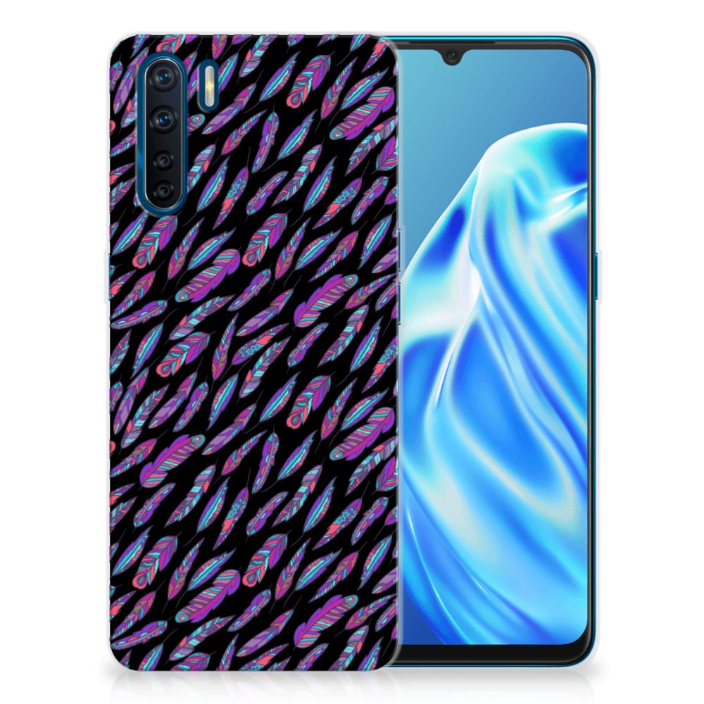 OPPO A91 TPU bumper Feathers Color
