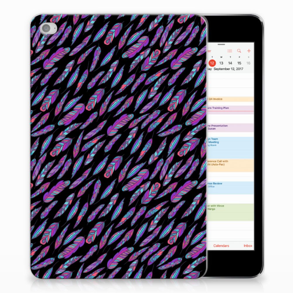 Apple iPad Mini 4 Tablethoesje Design Feathers Color