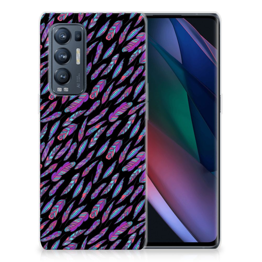 OPPO Find X3 Neo TPU bumper Feathers Color
