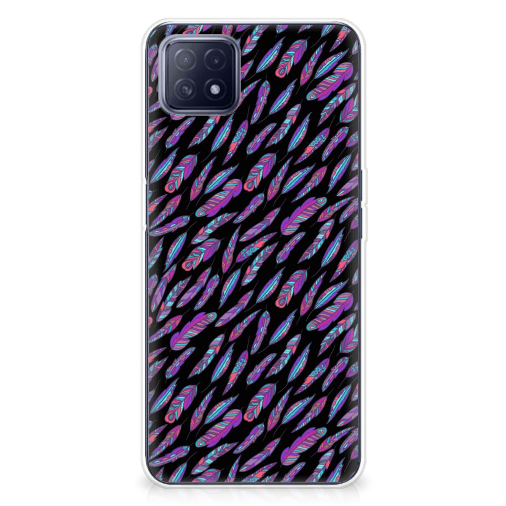 OPPO A53 5G | OPPO A73 5G TPU bumper Feathers Color