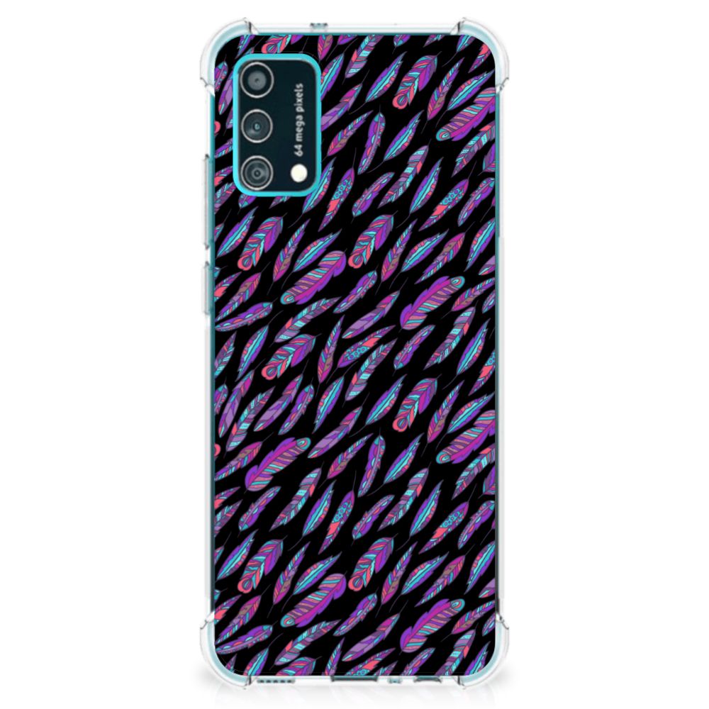 Samsung Galaxy M02s | A02s Doorzichtige Silicone Hoesje Feathers Color